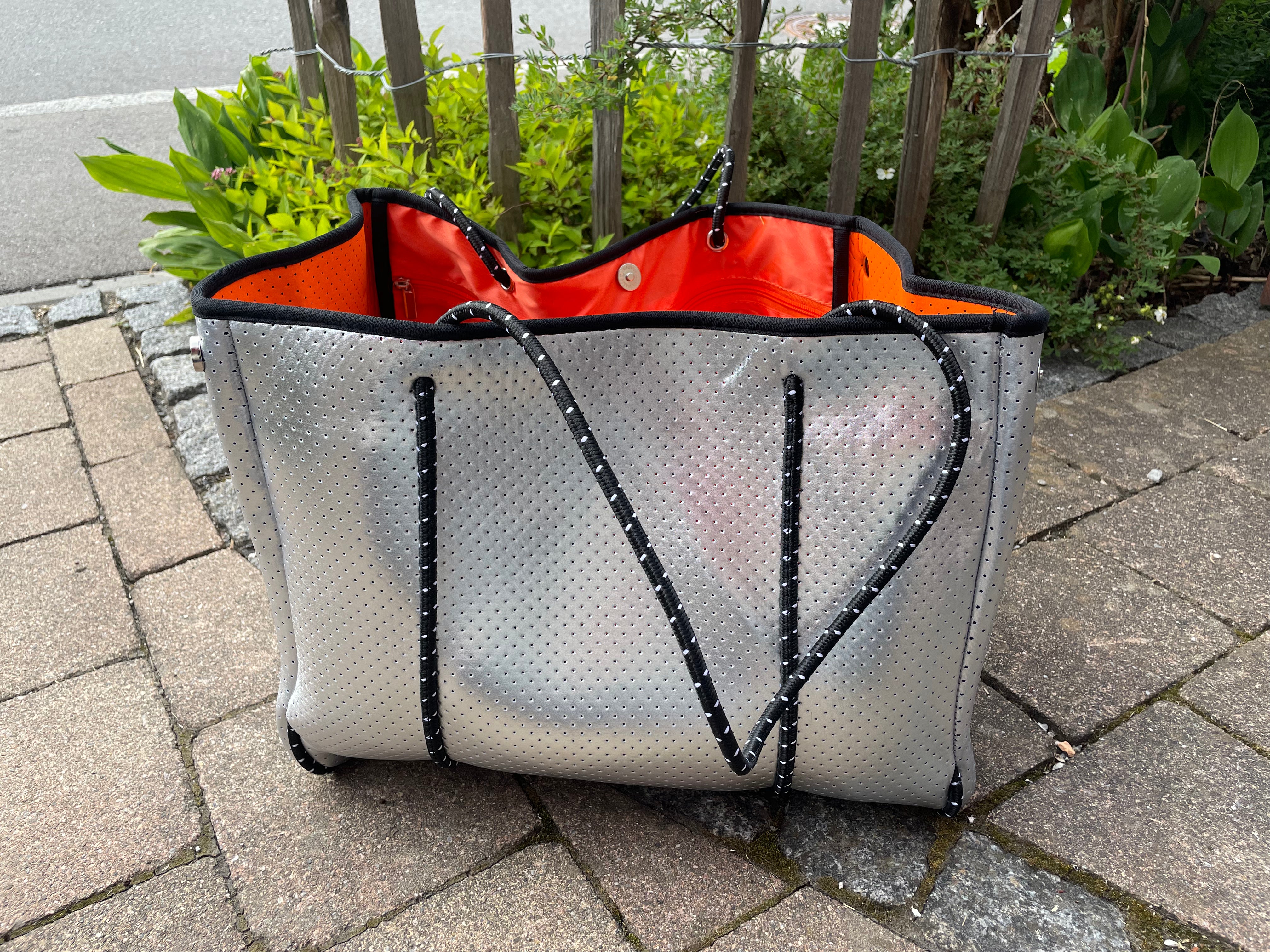Mooilo Tasche Silber Groß